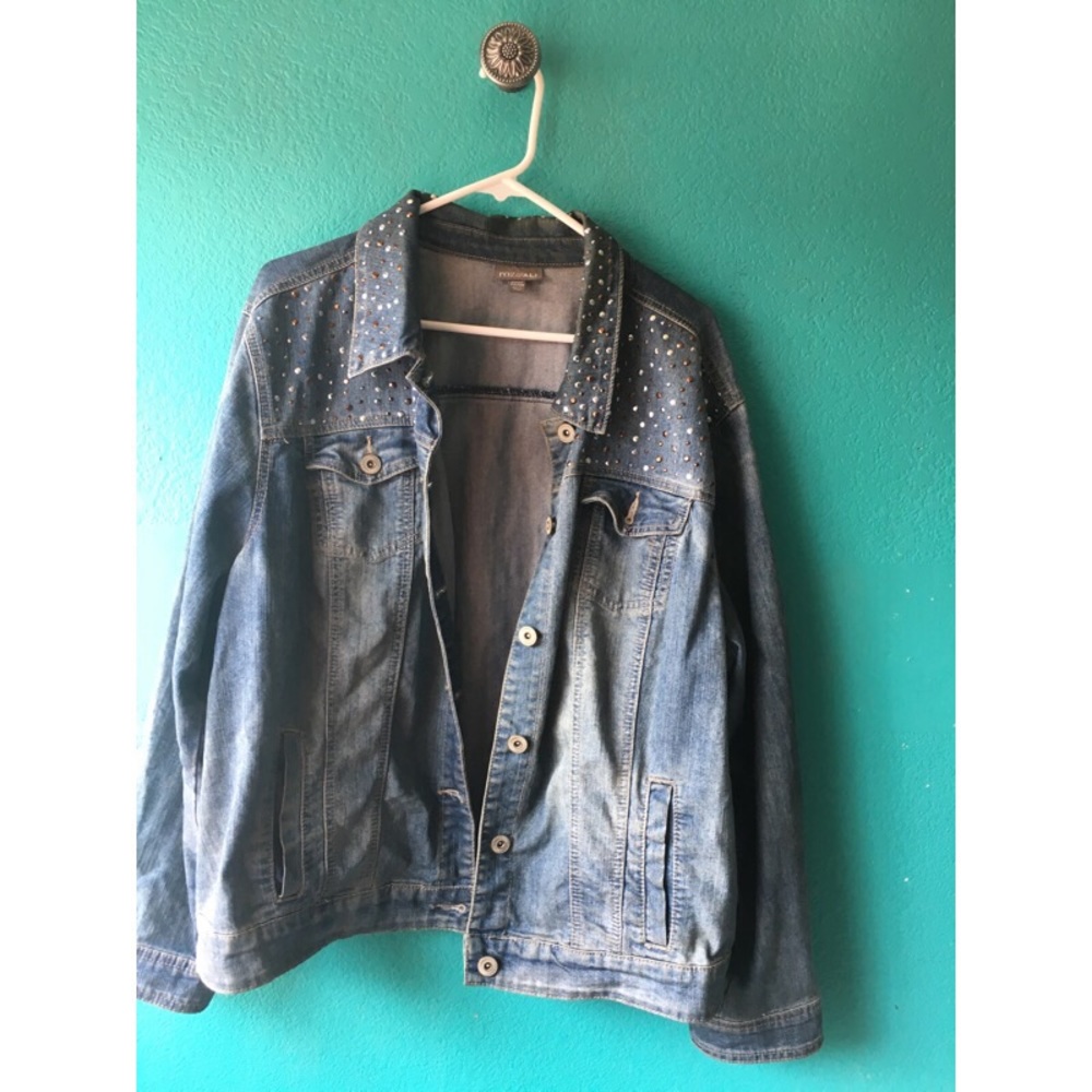 EARLY 2000s SEQUINS JEAN JACKET